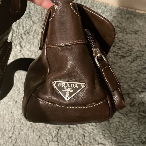Prada Bags Vintage Leather Prada Shoulder Bagpurse Poshmark
